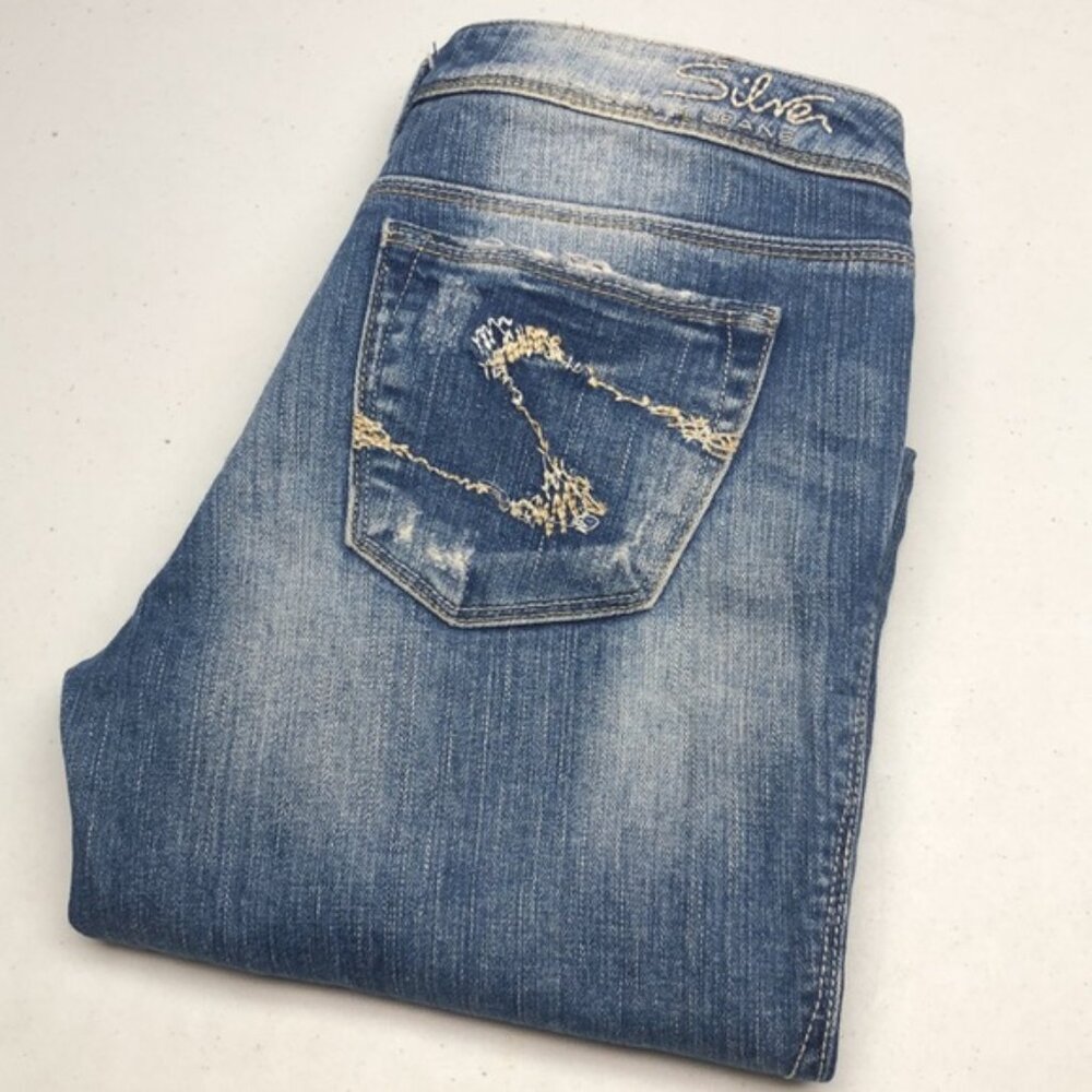 SILVER AUDREY SLIM STRAIGHT JEANS 26x32 ⭐️